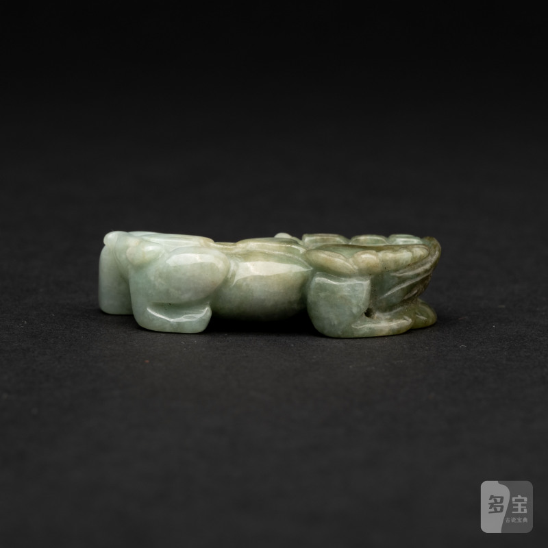    清 翡翠瑞獸鎮 - 图4